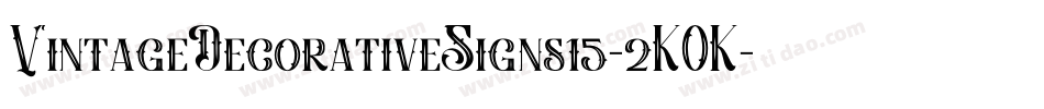 VintageDecorativeSigns15-2KOK字体转换