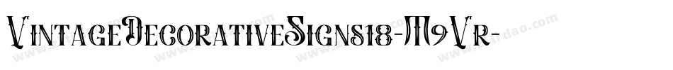 VintageDecorativeSigns18-M9Vr字体转换