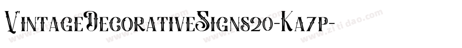 VintageDecorativeSigns20-Ka7p字体转换