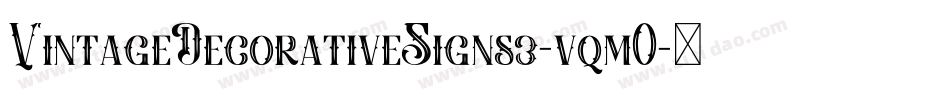 VintageDecorativeSigns3-vqmO字体转换