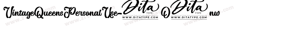 VintageQueensPersonalUse-2O1nw字体转换