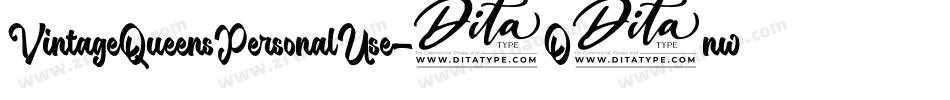 VintageQueensPersonalUse-2O1nw字体转换