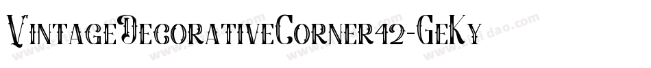 VintageDecorativeCorner42-GeKy字体转换