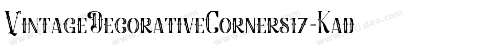 VintageDecorativeCorners17-Kadp字体转换
