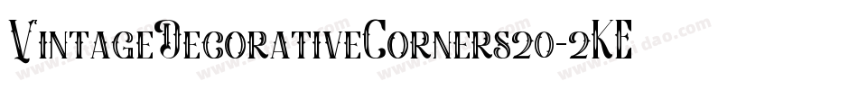 VintageDecorativeCorners20-2KEK字体转换
