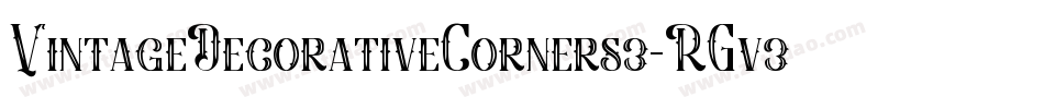 VintageDecorativeCorners3-RGv3字体转换 VintageDecorativeCorners3-RGv3字体转换