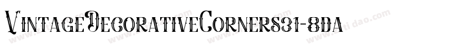 VintageDecorativeCorners31-8daz字体转换