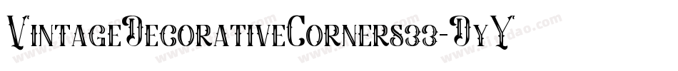 VintageDecorativeCorners33-DyYD字体转换