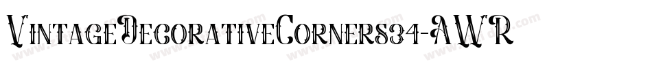 VintageDecorativeCorners34-AWRp字体转换
