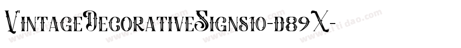 VintageDecorativeSigns10-d89X字体转换