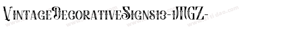 VintageDecorativeSigns13-1MGZ字体转换