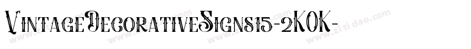 VintageDecorativeSigns15-2KOK字体转换