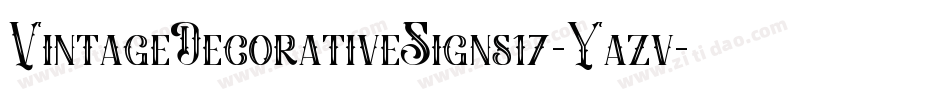 VintageDecorativeSigns17-Yazv字体转换