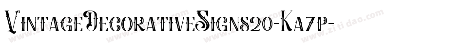 VintageDecorativeSigns20-Ka7p字体转换