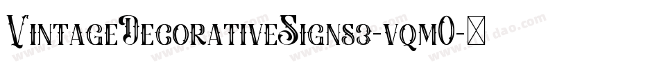 VintageDecorativeSigns3-vqmO字体转换