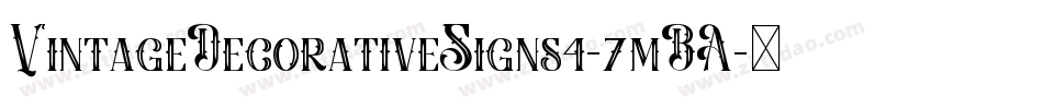 VintageDecorativeSigns4-7mBA字体转换