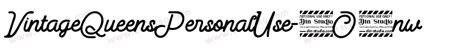 VintageQueensPersonalUse-2O1nw字体转换
