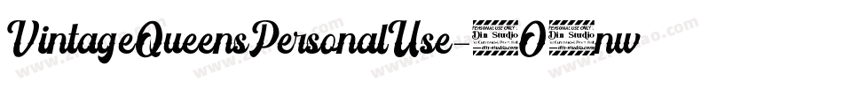 VintageQueensPersonalUse-2O1nw字体转换