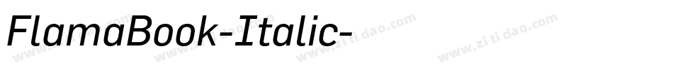 FlamaBook-Italic字体转换