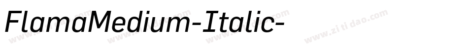 FlamaMedium-Italic字体转换