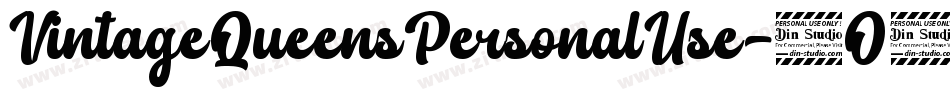 VintageQueensPersonalUse-2O1nw字体转换