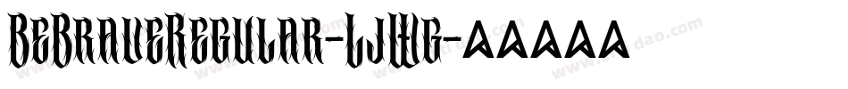 BeBraveRegular-LjWg字体转换