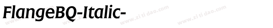FlangeBQ-Italic字体转换