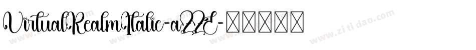 VirtualRealmItalic-aZZE字体转换