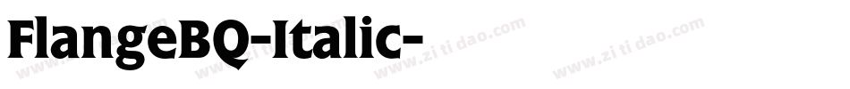 FlangeBQ-Italic字体转换