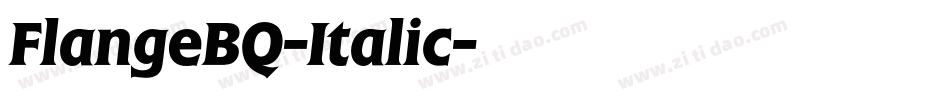 FlangeBQ-Italic字体转换