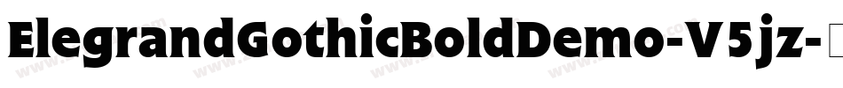 ElegrandGothicBoldDemo-V5jz字体转换