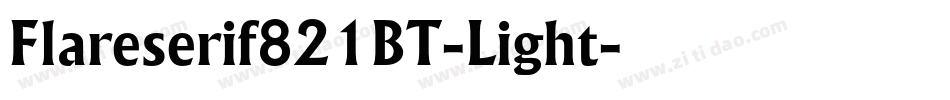 Flareserif821BT-Light字体转换