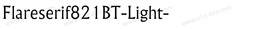 Flareserif821BT-Light字体转换