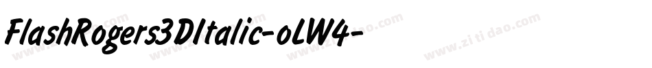 FlashRogers3DItalic-oLW4字体转换
