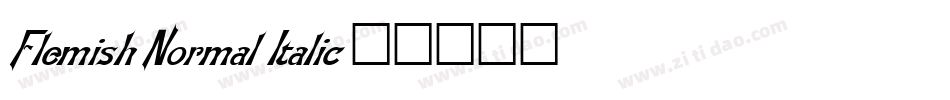 Flemish-Normal-Italic字体转换