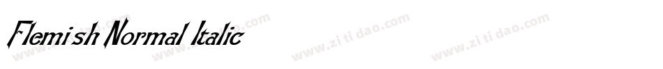 Flemish-Normal-Italic字体转换