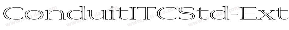 ConduitITCStd-ExtraLightItalic字体转换