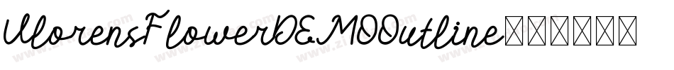 VlorensFlowerDEMOOutline字体转换