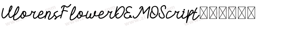 VlorensFlowerDEMOScript字体转换