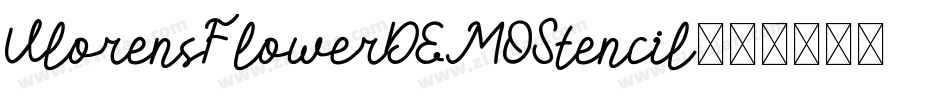 VlorensFlowerDEMOStencil字体转换