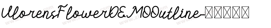 VlorensFlowerDEMOOutline字体转换