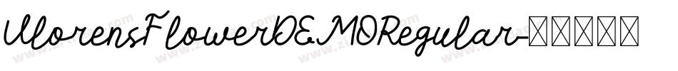 VlorensFlowerDEMORegular字体转换