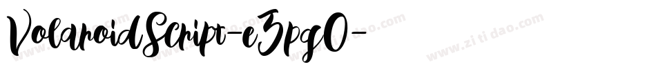 VolaroidScript-eZpgO字体转换