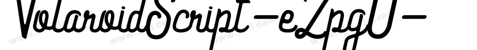 VolaroidScript-eZpgO字体转换