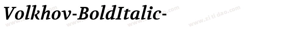 Volkhov-BoldItalic字体转换