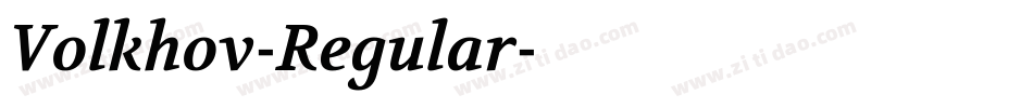 Volkhov-Regular字体转换