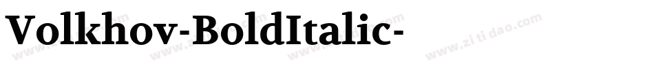 Volkhov-BoldItalic字体转换