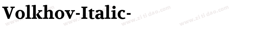 Volkhov-Italic字体转换