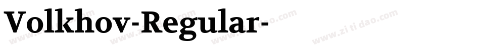 Volkhov-Regular字体转换
