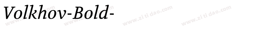 Volkhov-Bold字体转换